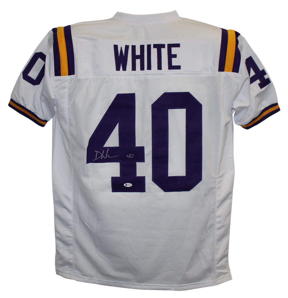 Devin White Autographed/Signed College Style White XL Jersey BAS 27701 eBay